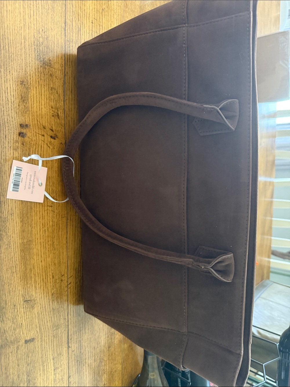 Mali + Lili Faux Suede Tote Bag